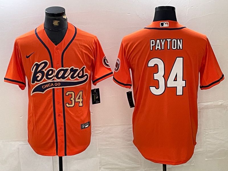 Men Chicago Bears #34 Payton Orange Joint Name 2024 Nike Limited NFL Jersey style 2->chicago bears->NFL Jersey